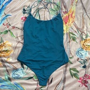 Teal Le Lis Bodysuit